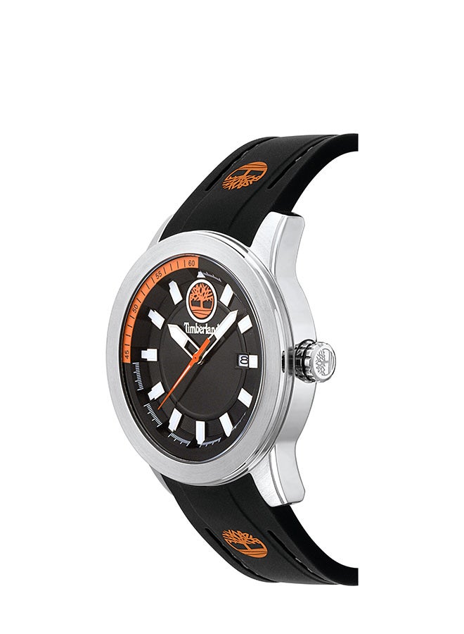 Timberland Men's Fenway Men's Black Dial Black Silicone Strap Analog Watch 5ATM - Image 2