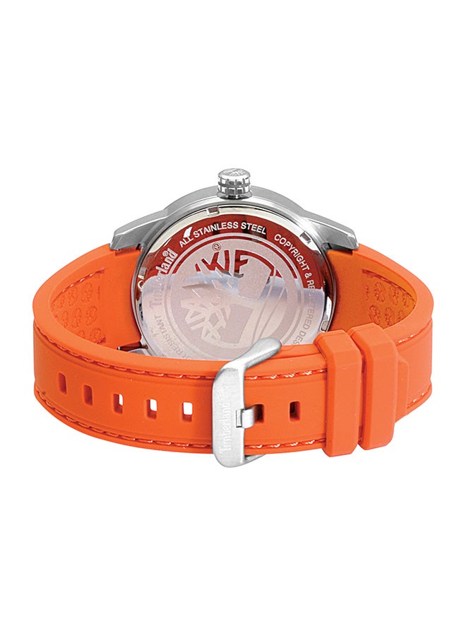 Timberland Men's Fenway Men's Black Dial Orange Silicone Strap Analog Watch 5ATM - Image 3