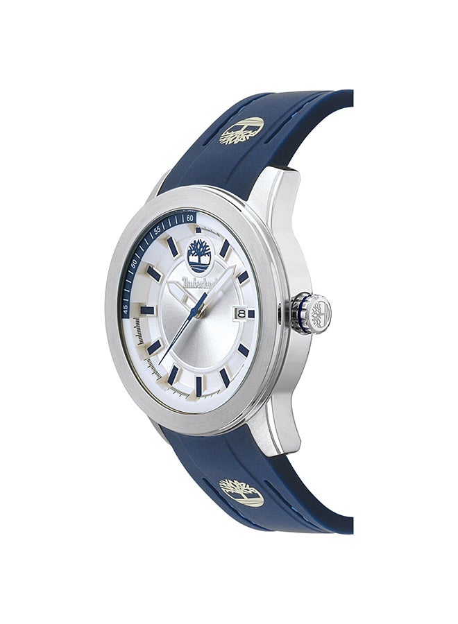 Timberland Men's Fenway Men's Silver Dial Blue Silicone Strap Analog Watch 5ATM - Image 2