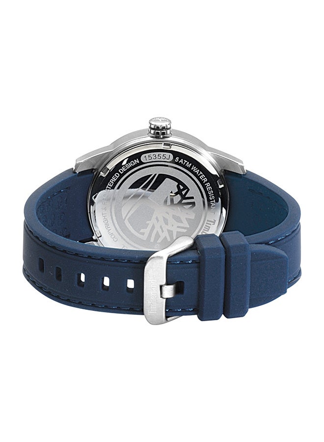 Timberland Men's Fenway Men's Silver Dial Blue Silicone Strap Analog Watch 5ATM - Image 3