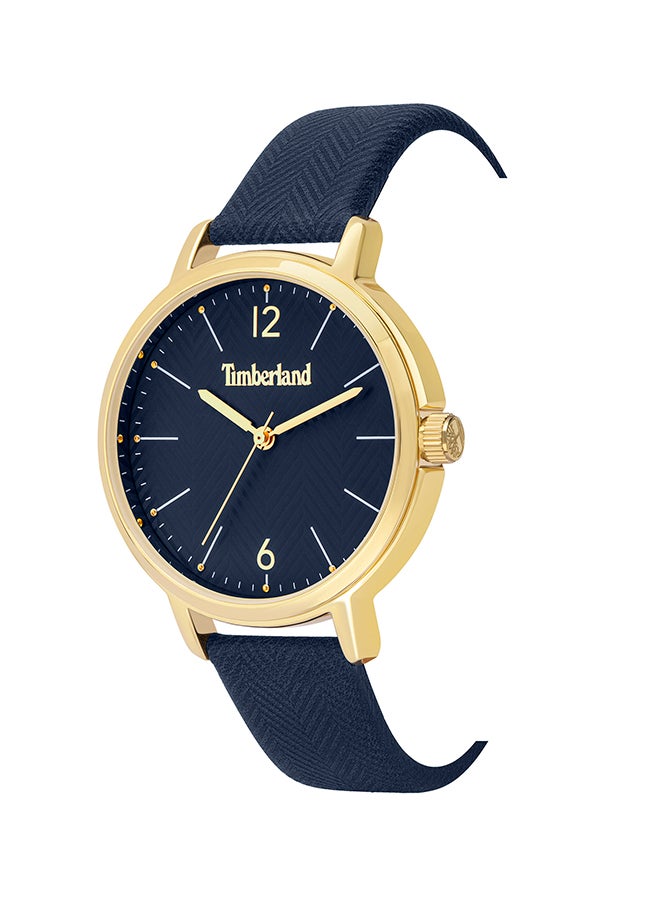 Timberland Men's Sherburne Men's Blue Dial Navy Leather Strap Analog Watch 3ATM - Image 1