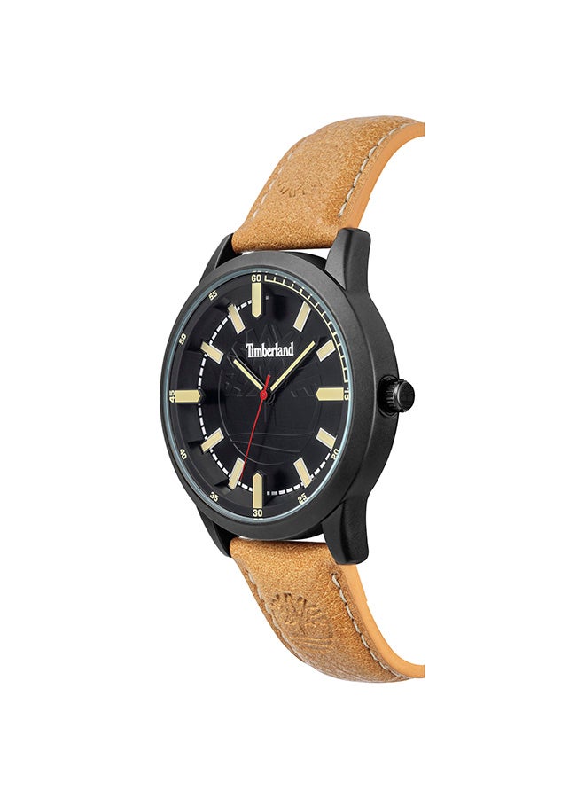 Timberland Men's Harwinton Men's Black Dial Brown Leather Strap Analog Watch 3ATM - Image 2