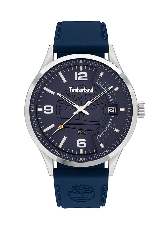 Timberland Men's Middlefield Men's Blue Dial Blue Leather Strap Analog Watch 46mm - Image 1