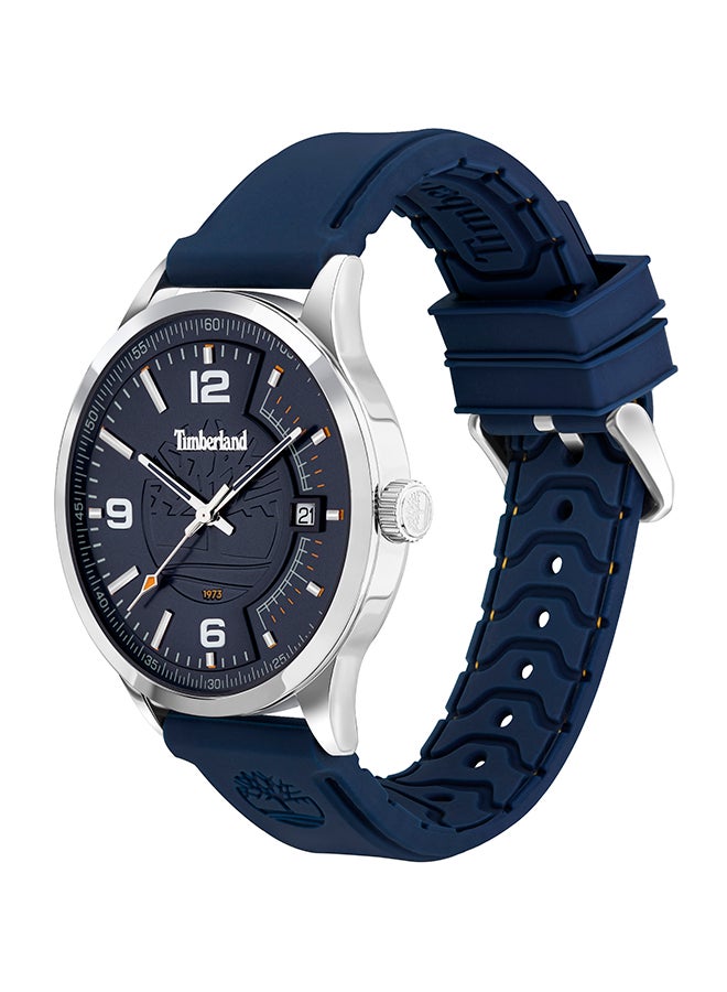 Timberland Men's Middlefield Men's Blue Dial Blue Leather Strap Analog Watch 46mm - Image 2