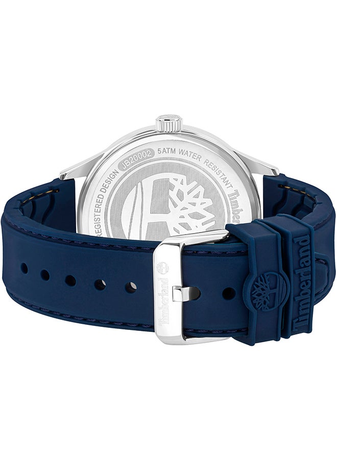 Timberland Men's Middlefield Men's Blue Dial Blue Leather Strap Analog Watch 46mm - Image 3