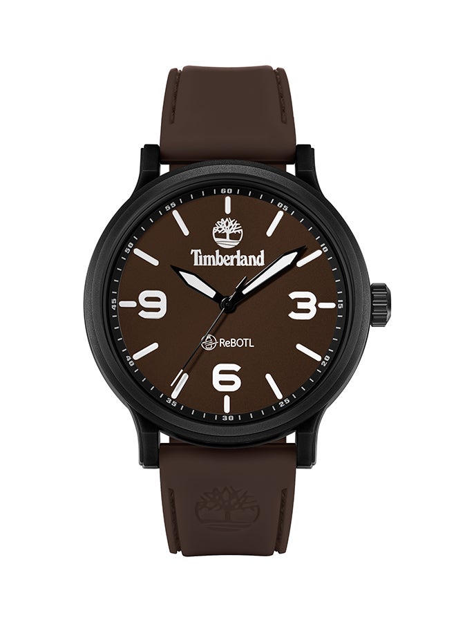 Timberland Men's Driscoll Men's Brown Dial Brown Silicone Strap Analog Watch 46mm - Image 1