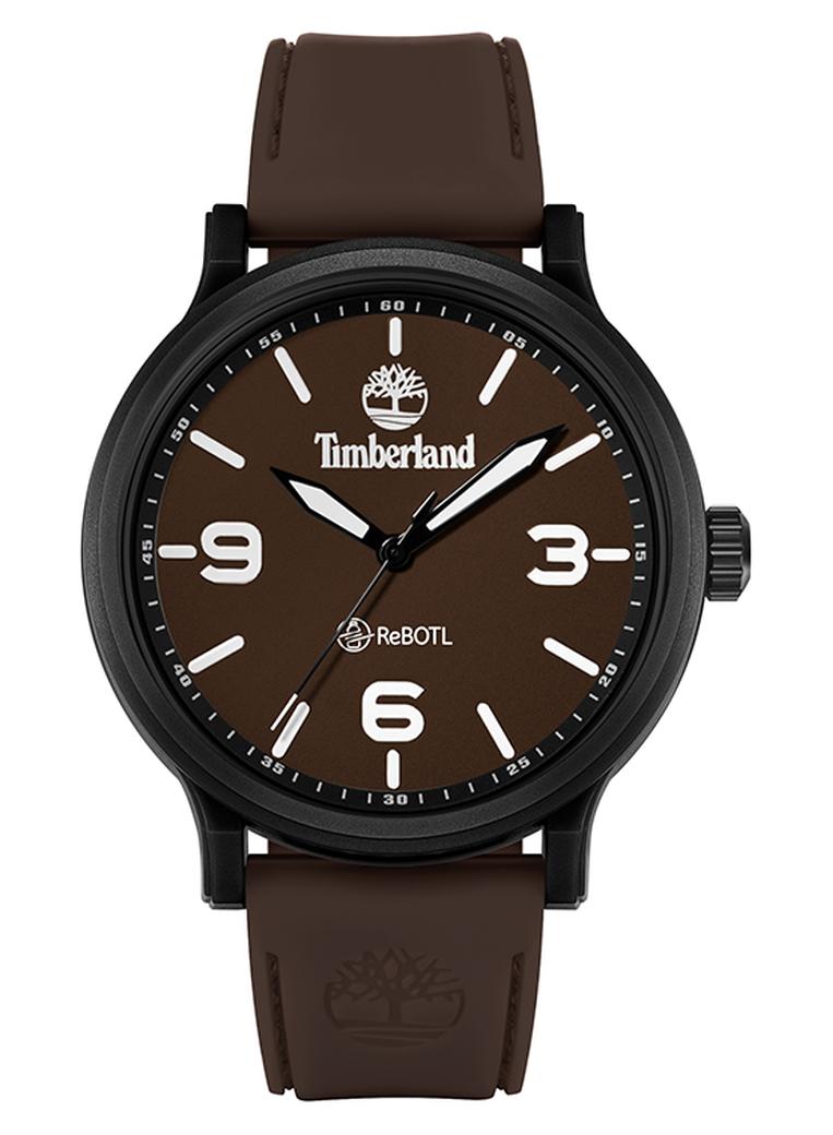 Timberland Men's Driscoll Men's Brown Dial Brown Silicone Strap Analog Watch 46mm - Image 1