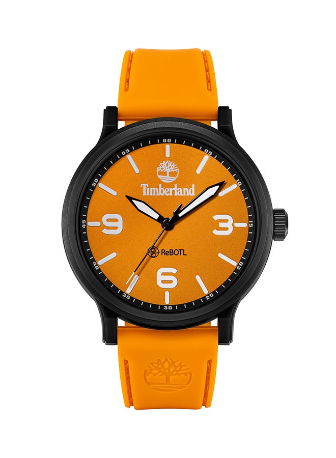 Timberland Men's Driscoll Men's Orange Dial Orange Silicone Strap Analog Watch 46mm - Image 1