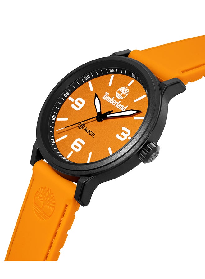 Timberland Men's Driscoll Men's Orange Dial Orange Silicone Strap Analog Watch 46mm - Image 2