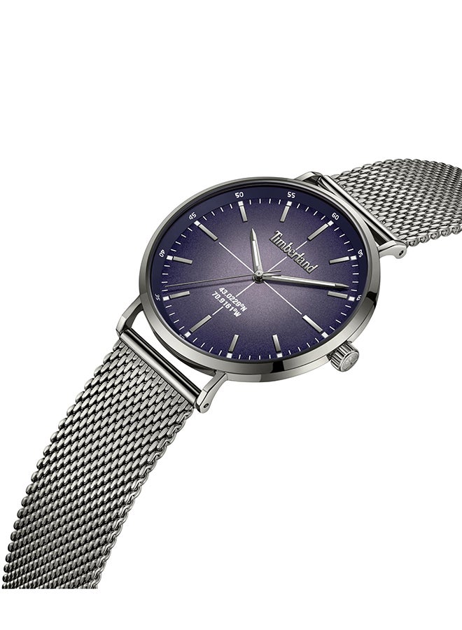 Timberland Men's Rangeley  Men's Blue Dial Silver Stainless Steel Bracelet Analog Watch 5ATM - Image 2