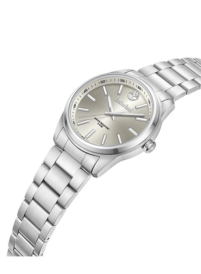 Timberland Men's Northbridge Men's Champagne Dial Silver Stainless Steel Bracelet Analog Watch 45mm - Image 2