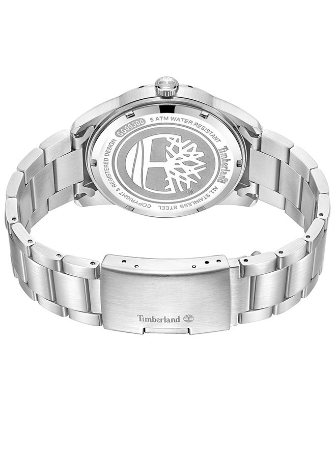 Timberland Men's Northbridge Men's Champagne Dial Silver Stainless Steel Bracelet Analog Watch 45mm - Image 3