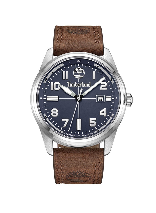 Timberland Men's Northbridge Men's Blue Dial Brown Leather Strap Analog Watch 5ATM - Image 1