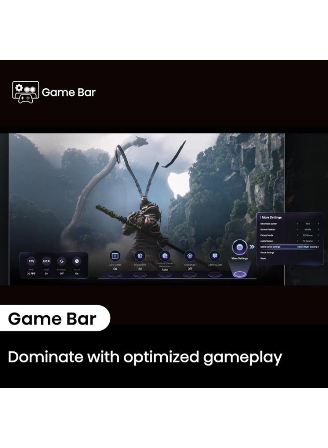 هايسنس تلفاز ذكي 100 بوصة QLED، VIDAA U8، Dolby Atmos، وضع الألعاب 144Hz برو، لون النقاط الكمومية، مضخم صوت مدمج، مصفوفة كاملة، ذكي تكيفي - Image 5