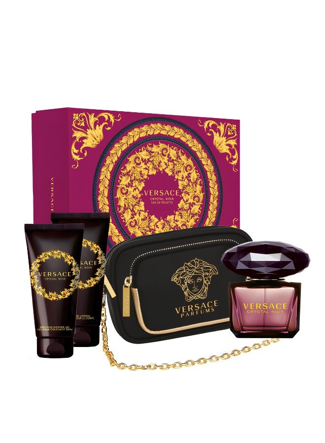 VERSACE Crystal Noir 4-Piece Gift Set for Women 90ml