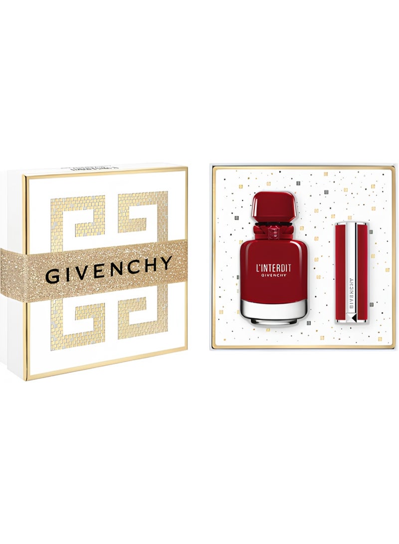 GIVENCHY L'Interdit Rouge EDP Set (Perfume + Lipstick) 50ml - Image 2
