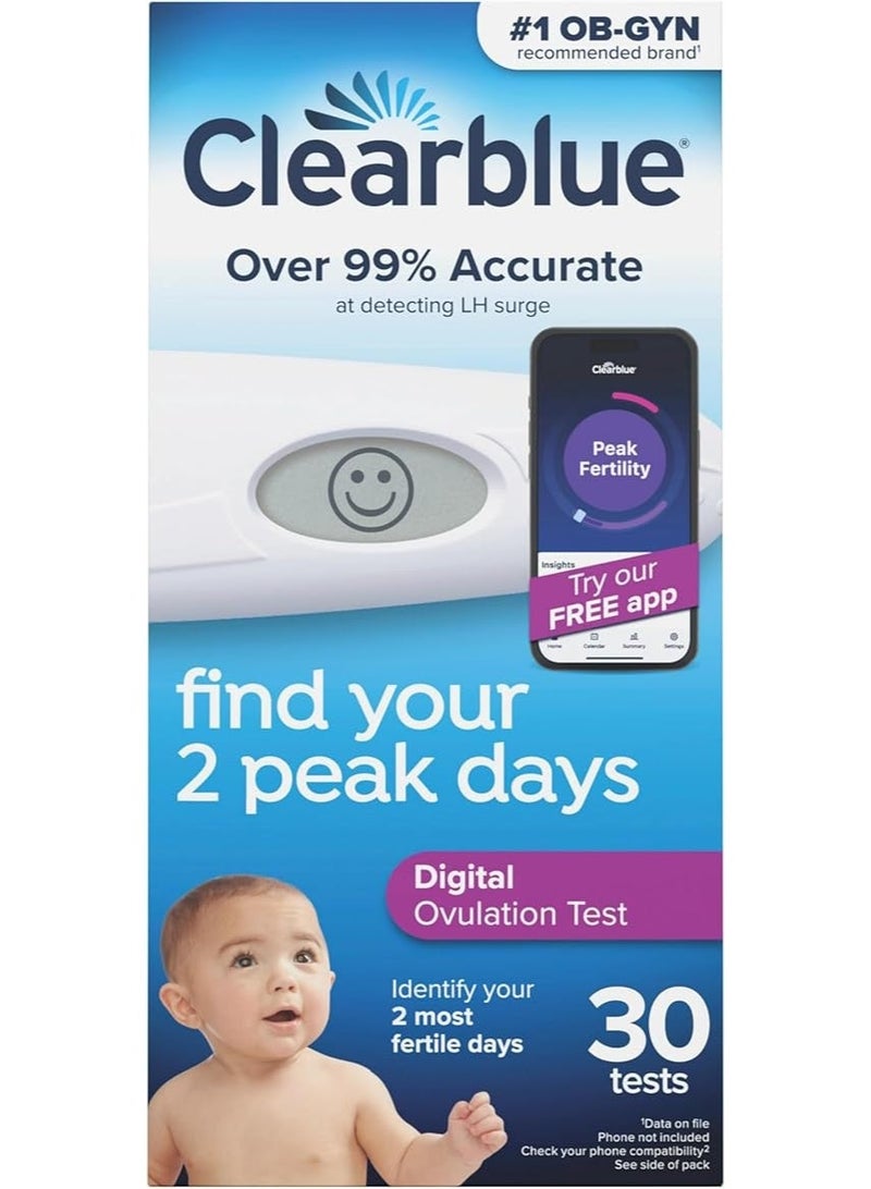 Clearblue Digital Ovulation Test, 30 Ct - Image 1