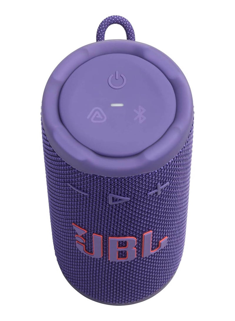 JBL Grip Compact Bluetooth Speaker, JBL Pro Sound with AI Sound Boost, IP68 Waterproof and Dustproof, Ambient Light, Up to 14 Hours Playback, Auracast Multi-Speaker, JBL Portable App, Purple purple - Image 5