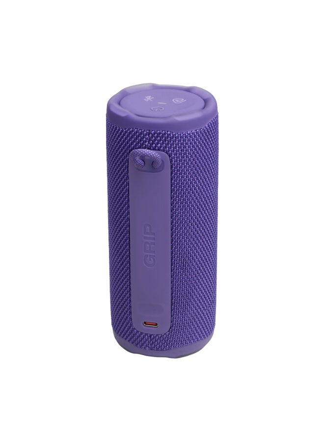 JBL Grip Compact Bluetooth Speaker, JBL Pro Sound with AI Sound Boost, IP68 Waterproof and Dustproof, Ambient Light, Up to 14 Hours Playback, Auracast Multi-Speaker, JBL Portable App, Purple purple - Image 1