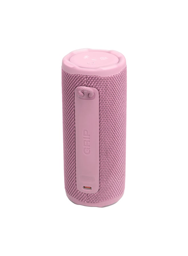 JBL Grip Compact Bluetooth Speaker, JBL Pro Sound with AI Sound Boost, IP68 Waterproof and Dustproof, Ambient Light, Up to 14 Hours Playback, Auracast Multi-Speaker, JBL Portable App, Pink pink - Image 2