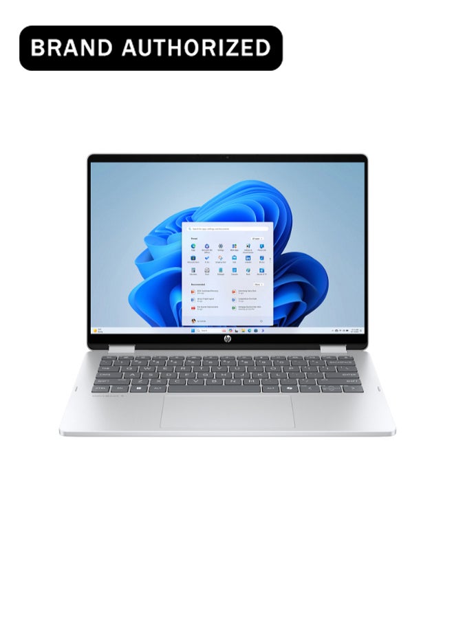 HP OmniBook 5 Flip 2-in-1 14-fp0035ne Laptop With 14-Inch Touchscreen Display, Core 5 Processor/16GB RAM/512GB SSD/Intel Iris XE Graphics/Windows 11 Home Glacier Silver - Image 1