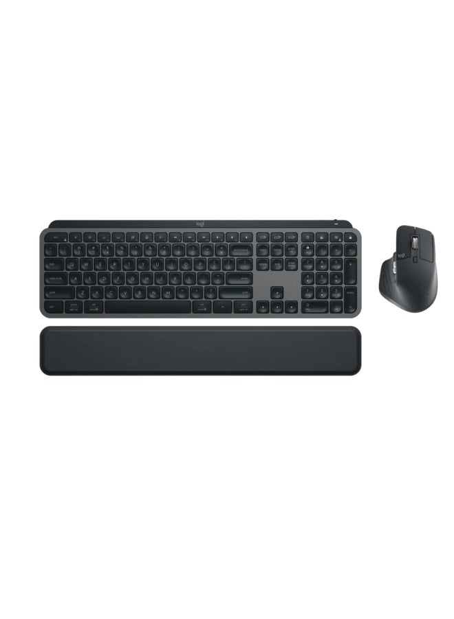 Logitech MX Keys S Combo – Performance Wireless Keyboard and Mouse with Palm Rest Black - Image 1