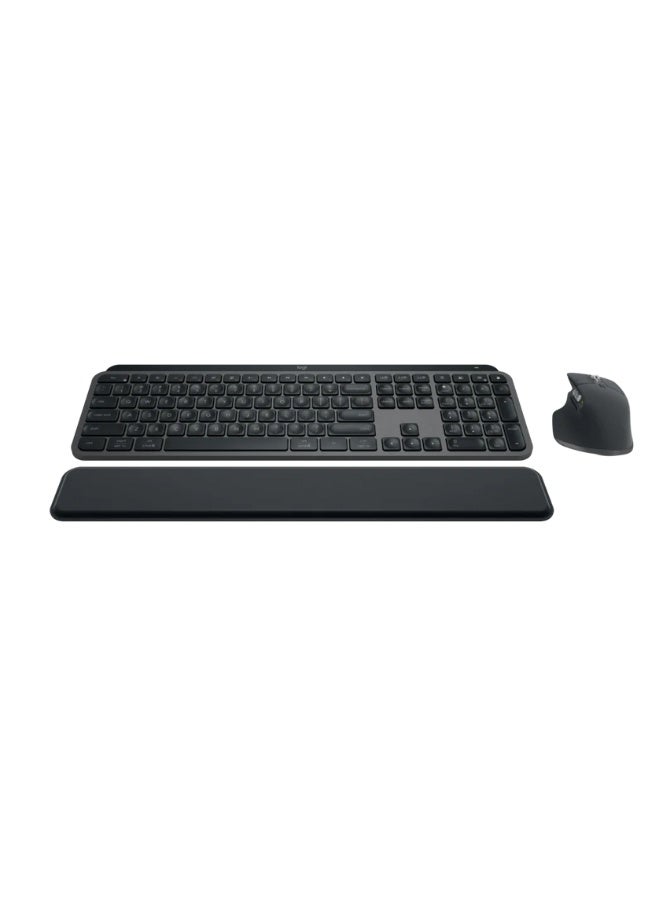 Logitech MX Keys S Combo – Performance Wireless Keyboard and Mouse with Palm Rest Black - Image 3