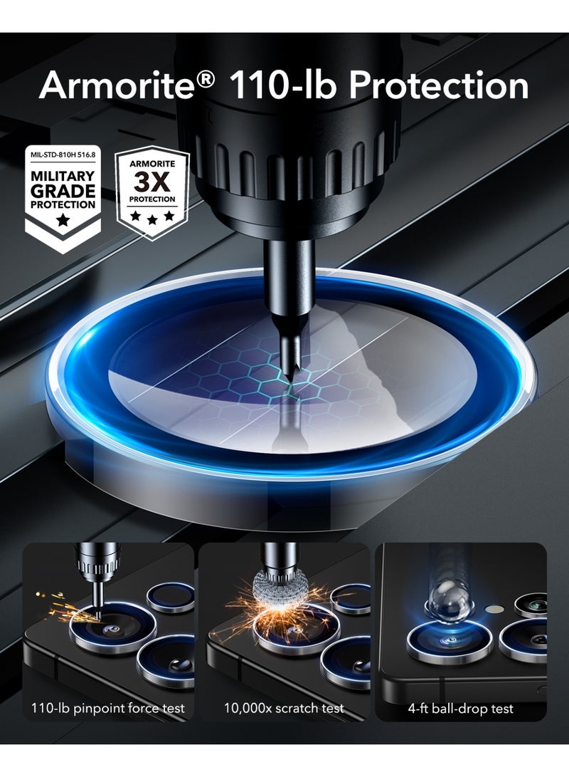 اي اس ار ESR for Samsung Galaxy S25 Ultra Camera Lens Protector, Individual Lens Protectors, Ultra-Thin Tempered Glass with Aluminum Edging, Case Friendly clear - Image 4