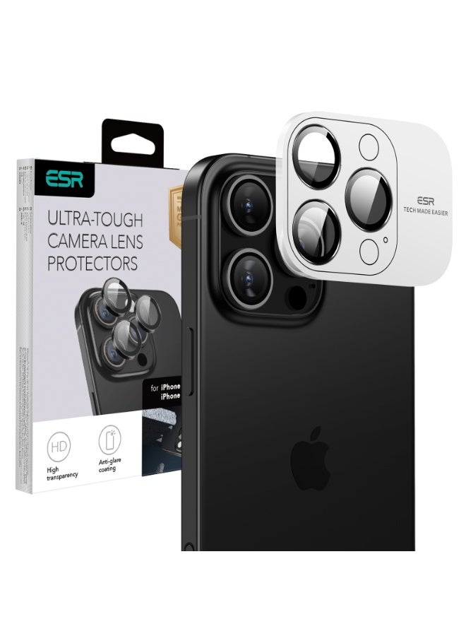 ESR Camera Lens Protector for iPhone 16 Pro Max / iPhone 16 Pro Ultra-tough HD Individual Lens Protectors, Ultra-thin Tempered Glass black - Image 1