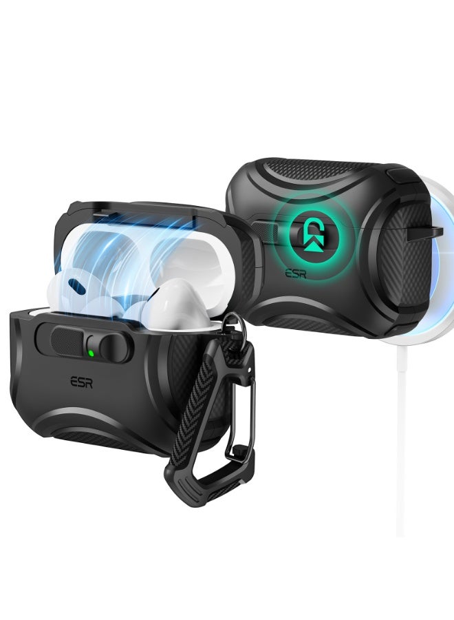 ESR for AirPods Pro 3 Case (2025), Compatible with Airpods Pro 3rd Generation Case (USB-C Cable), Effortless MagSafe, Drop-Proof Lock, Easy Open, Cyber Series black - Image 1