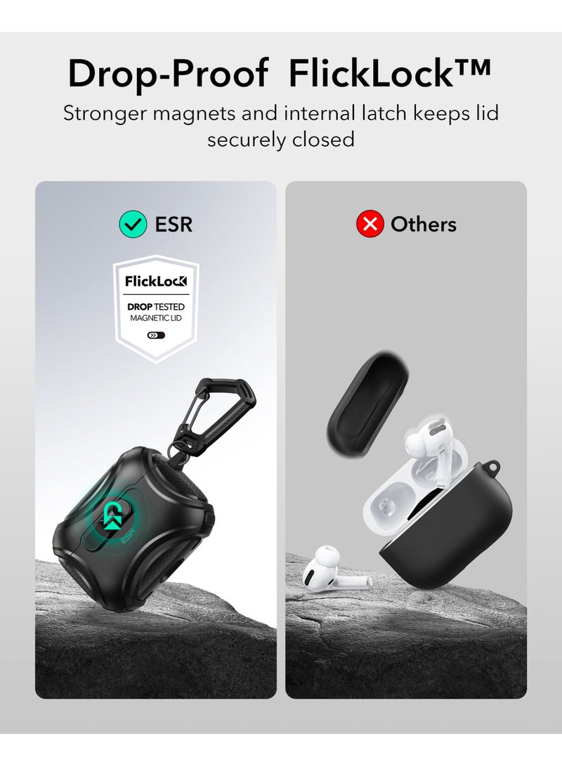 ESR for AirPods Pro 3 Case (2025), Compatible with Airpods Pro 3rd Generation Case (USB-C Cable), Effortless MagSafe, Drop-Proof Lock, Easy Open, Cyber Series black - Image 4