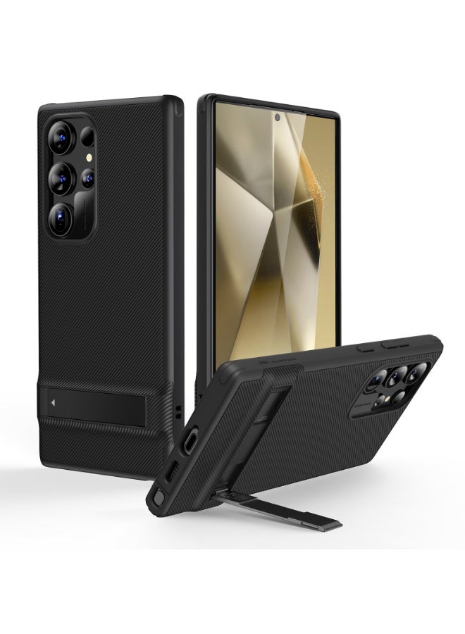 ESR For Samsung Galaxy S24 Ultra Phone Case, 3 Stand Modes Kickstand For S24 Ultra Cover, Military-Grade Drop Protection, Slim Fit, Boost Series Case - Black - Image 1