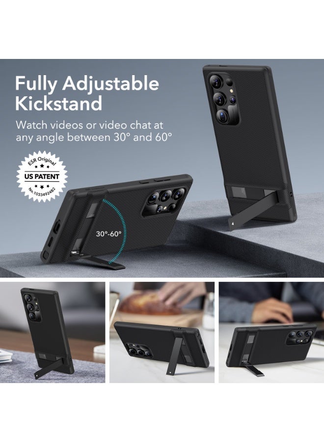 ESR For Samsung Galaxy S24 Ultra Phone Case, 3 Stand Modes Kickstand For S24 Ultra Cover, Military-Grade Drop Protection, Slim Fit, Boost Series Case - Black - Image 3