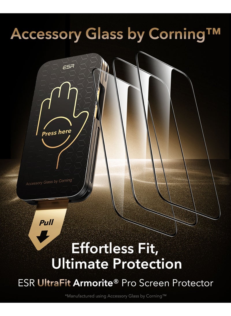 ESR Accessory Glass by Corning™ 1 Pack 9H+ Glass for iPhone 17 Pro Max Screen Protector, Military Grade Shatterproof & Durable with UltraFit Tray clear - Image 3