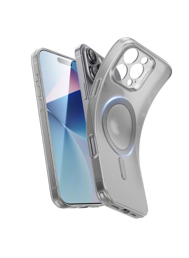 ESR For iPhone 16 Pro Max Case Clear, Compatible with MagSafe, Magnetic Slim Phone Case For iPhone 16 Pro Max, Camera Protection, Shockproof Thin Cover, Resists Yellowing and Scratches - Grey - Image 1