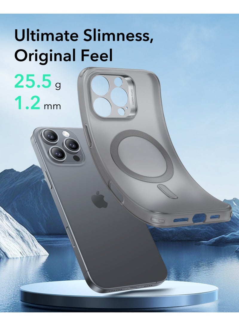 ESR For iPhone 16 Pro Max Case Clear, Compatible with MagSafe, Magnetic Slim Phone Case For iPhone 16 Pro Max, Camera Protection, Shockproof Thin Cover, Resists Yellowing and Scratches - Grey - Image 3