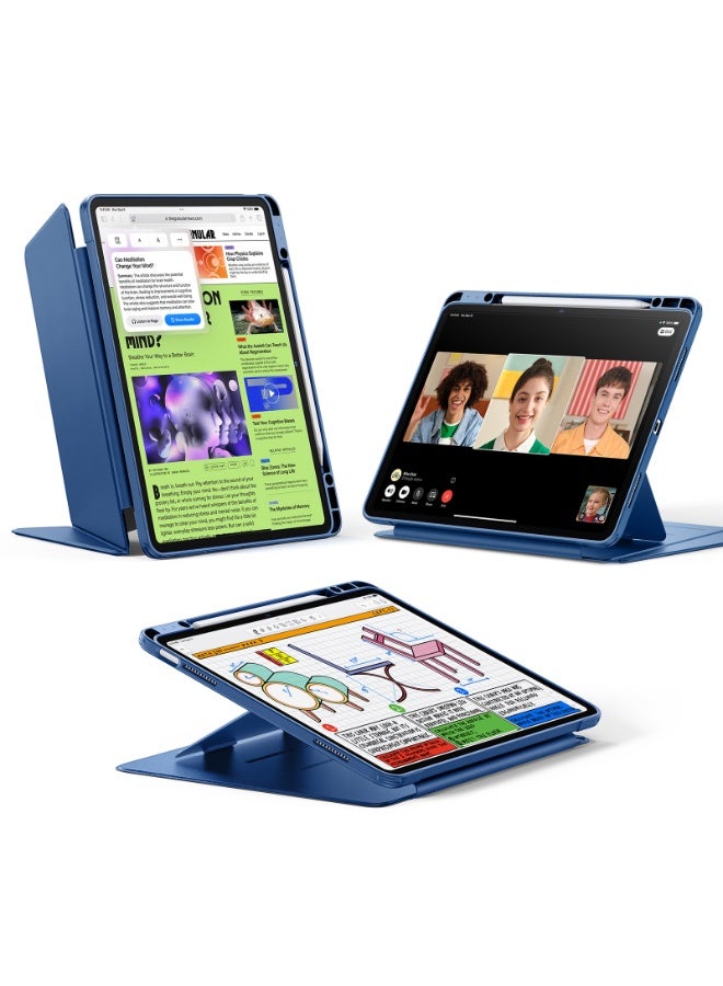 ESR For iPad Air 13 Inch Case M3/M2 (2025/2024), Vertical Stand Cover, Multi Stand Angles, Ultra-Stable Case For iPad Air 13 with Pencil Holder, Flip Series - Blue - Image 1