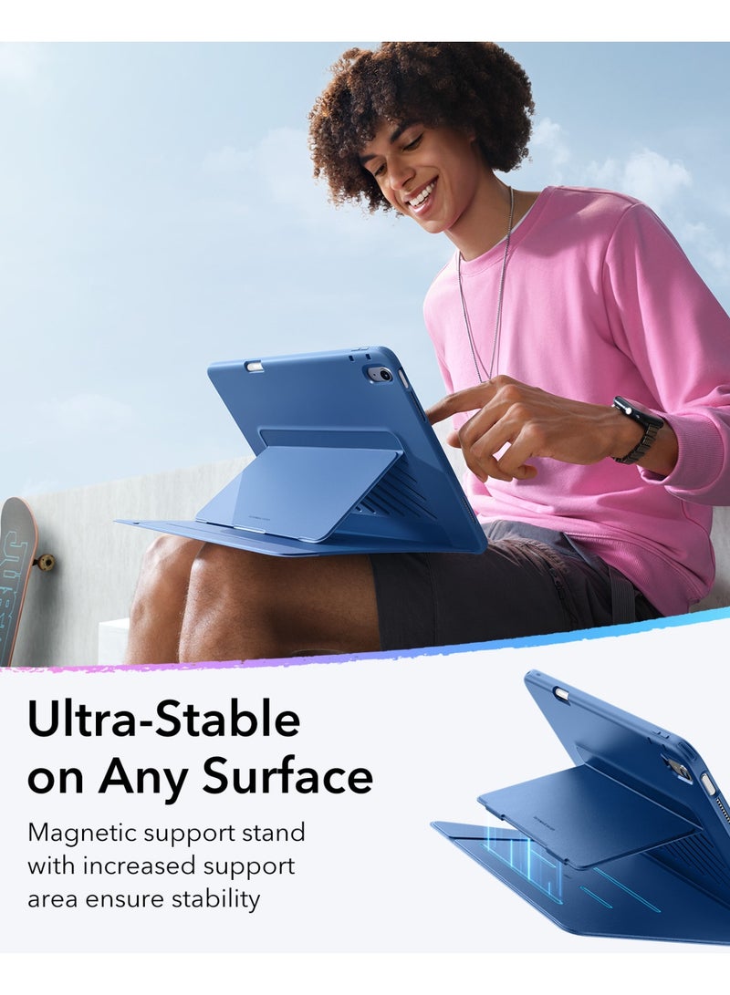 ESR For iPad Air 13 Inch Case M3/M2 (2025/2024), Vertical Stand Cover, Multi Stand Angles, Ultra-Stable Case For iPad Air 13 with Pencil Holder, Flip Series - Blue - Image 4
