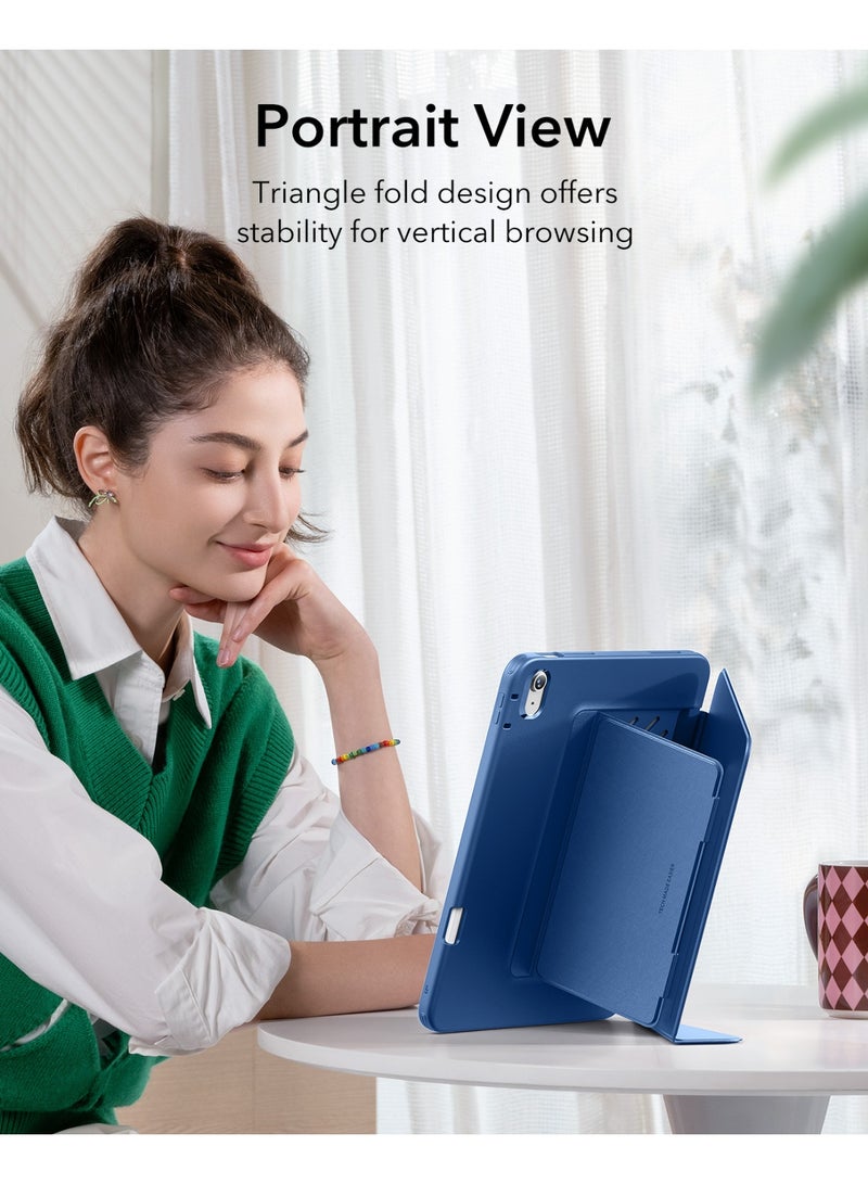ESR For iPad Air 13 Inch Case M3/M2 (2025/2024), Vertical Stand Cover, Multi Stand Angles, Ultra-Stable Case For iPad Air 13 with Pencil Holder, Flip Series - Blue - Image 5