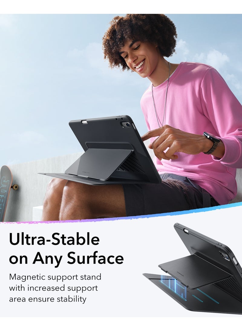اي اس ار For iPad Air 13 Inch Case M3/M2 (2025/2024), Vertical Stand Cover, Multi Stand Angles, Ultra-Stable Case For iPad Air 13 with Pencil Holder, Flip Series - Black - Image 4
