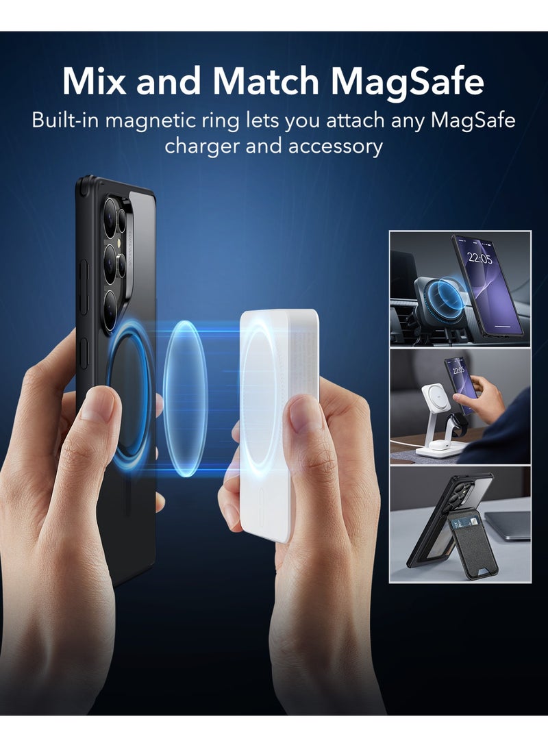 اي اس ار For Samsung Galaxy S25 Ultra Phone Case, Compatible with MagSafe, Magnetic Case For S25 Ultra, Military-Grade Protection, Yellowing Resistant, Classic Series - Black - Image 4