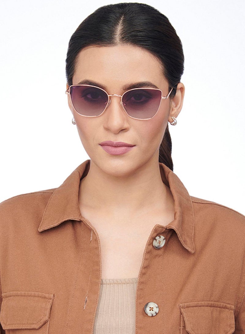 فينسينت تشيس نظارات شمسية قطط عتيقة كاملة الإطار باللونين الذهبي والأرجواني والأزرق Vc S14079 C3 مع عدسات قطبية - Image 4