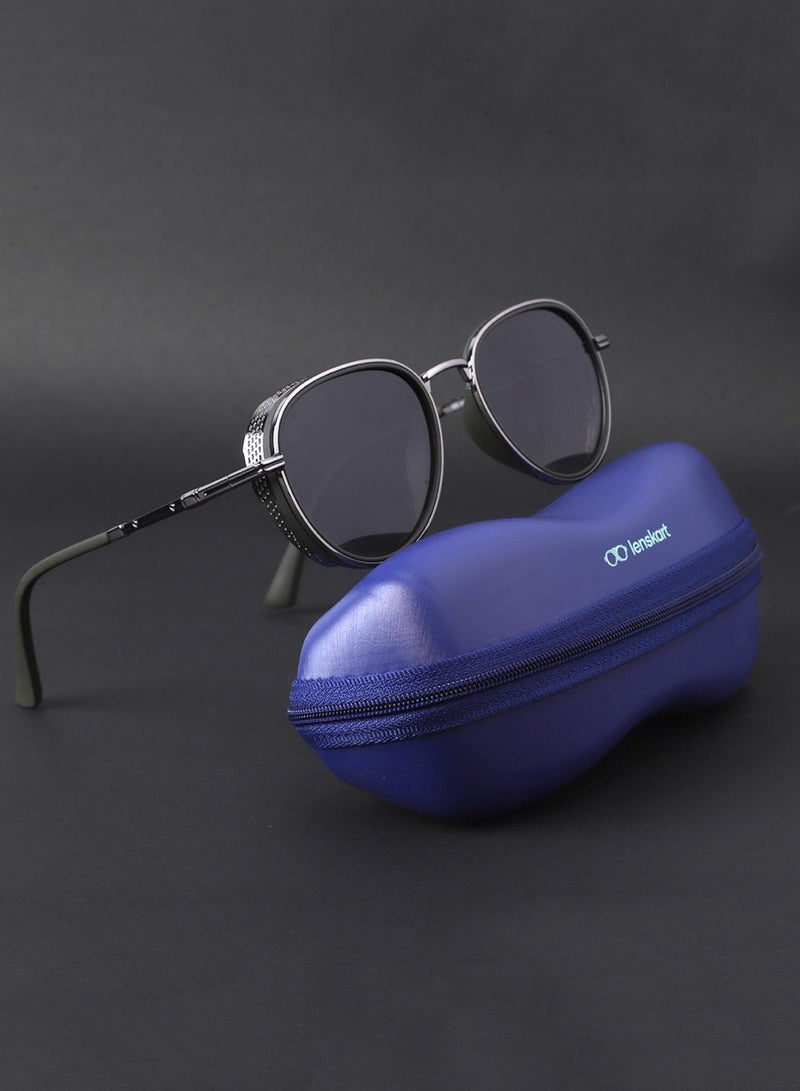 فينسينت تشيس من لينس كارت | نظارات شمسية كاملة الإطار بألوان رمادية خضراء متدرجة | محمية من الأشعة فوق البنفسجية 100% | للرجال والنساء | كبيرة | VC S13835 - Image 1