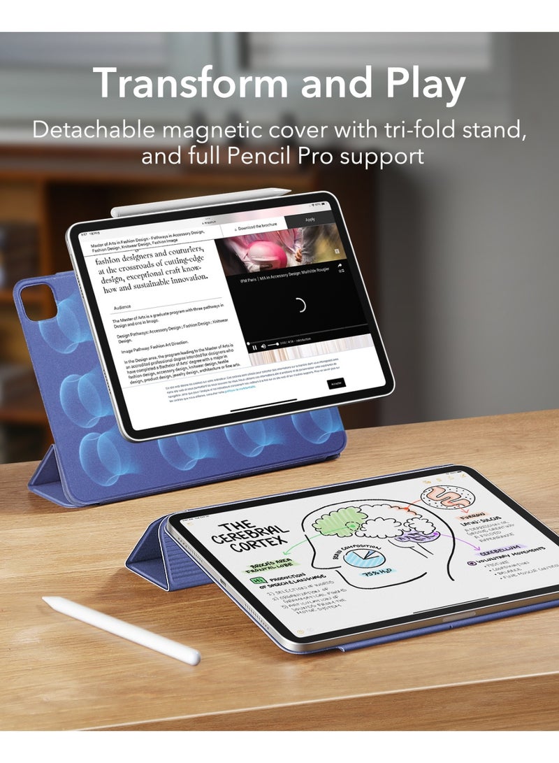 اي اس ار For iPad Pro 11-Inch Case (M5/M4) 2025/2024, Strong Magnetic Attachment, Slim Trifold Stand Case, Supports Pencil Pro and Pencil(USB-C), Tough Protection, Auto Sleep/Wake, Rebound Series - Purple - Image 3