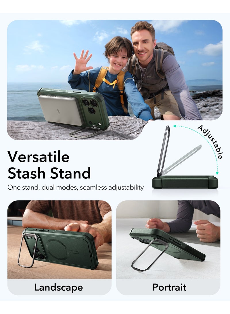 اي اس ار حافظة لجهاز آيفون 17 برو ماكس مع قاعدة تخزين، حماية من السقوط بمعيار عسكري 7X مع تحكم بالكاميرا، غلاف هاتف متين يمتص الصدمات، متوافق مع ملحقات ماغسيف، سلسلة سايبر - - Image 5