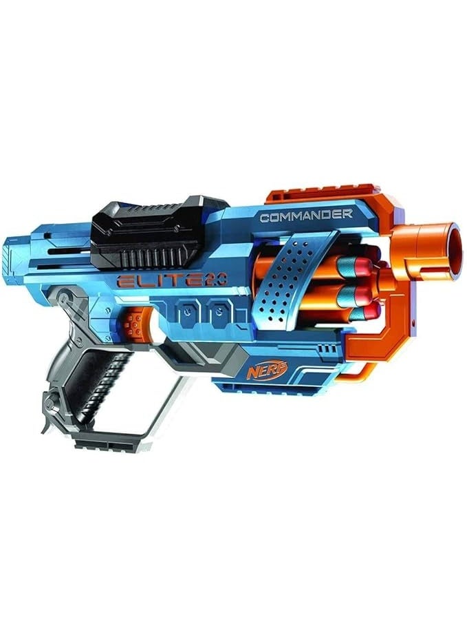 NERF Elite 2.0 Commander RD-6 Dart Blaster, 12 Nerf Elite Darts, 6-Dart Rotating Drum, Nerf Blasters, Outdoor Toys For 8 Year Old Boys And Girls And Up - Image 1
