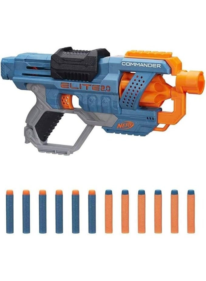 NERF Elite 2.0 Commander RD-6 Dart Blaster, 12 Nerf Elite Darts, 6-Dart Rotating Drum, Nerf Blasters, Outdoor Toys For 8 Year Old Boys And Girls And Up - Image 2