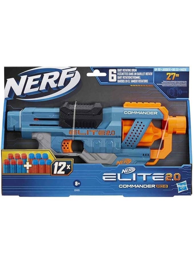 NERF Elite 2.0 Commander RD-6 Dart Blaster, 12 Nerf Elite Darts, 6-Dart Rotating Drum, Nerf Blasters, Outdoor Toys For 8 Year Old Boys And Girls And Up - Image 5