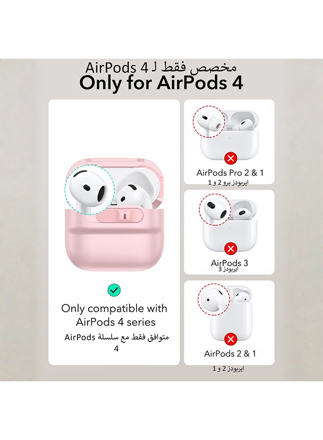 ESR for AirPods 4 Case, Compatible with AirPods 4 Generation Case (2024)(USB-C), MagSafe Compatible, Magnetic Lid Lock, Drop-Proof Protection Cover with Lanyard, Pulse Series,Pink Visit the  Store pink - Image 3