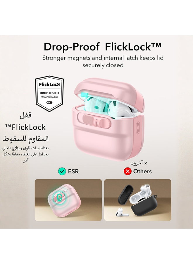 ESR for AirPods 4 Case, Compatible with AirPods 4 Generation Case (2024)(USB-C), MagSafe Compatible, Magnetic Lid Lock, Drop-Proof Protection Cover with Lanyard, Pulse Series,Pink Visit the  Store pink - Image 5